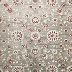 Persian Floral Grey Design Machine Made Rug