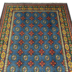 Hand-Knotted Color Afghan Akche – Wool Rug