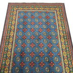 Hand-Knotted Color Afghan Akche – Wool Rug