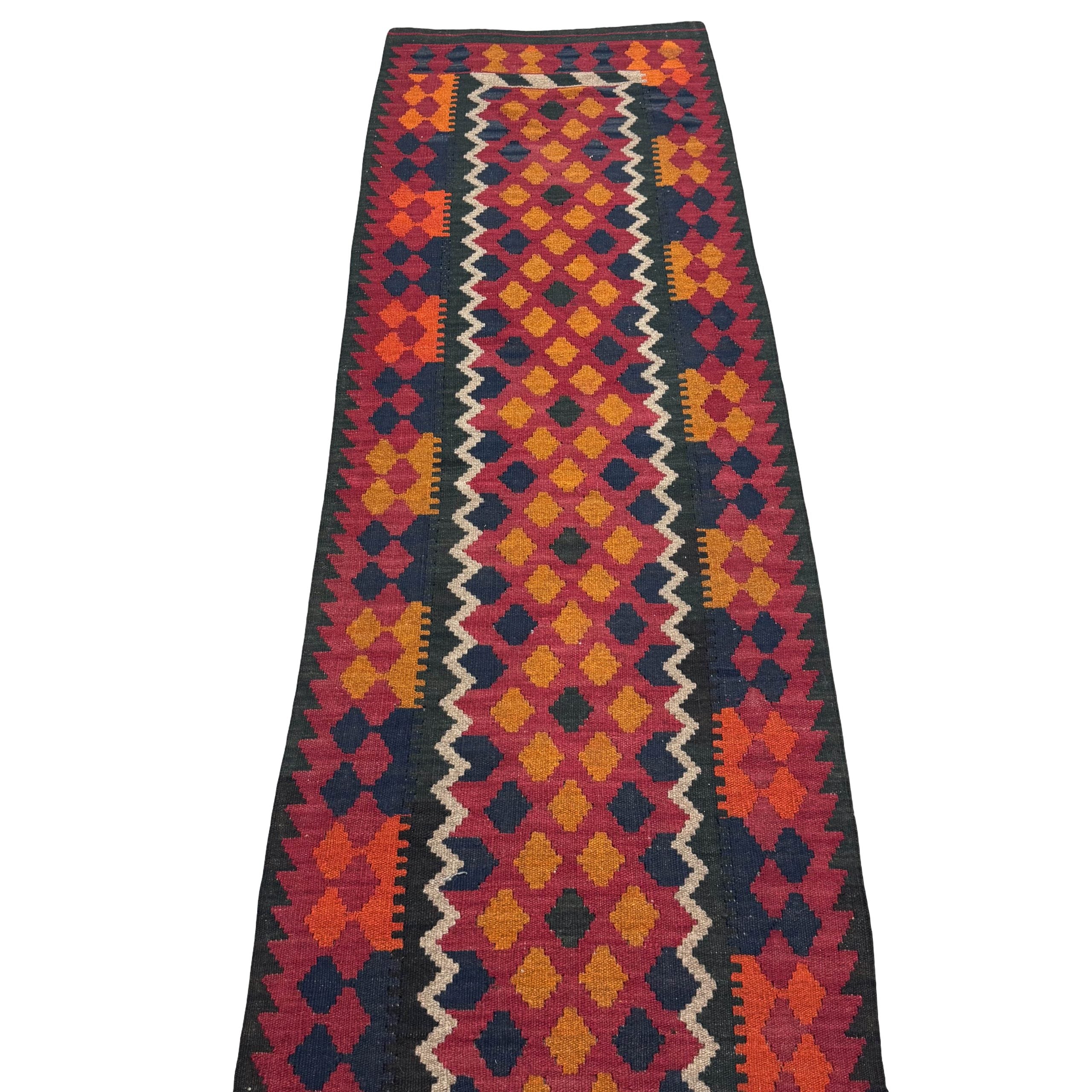 Hand-Woven Afghan Kilim – Runner Rug