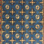 Hand-Knotted Color Afghan Akche – Wool Rug