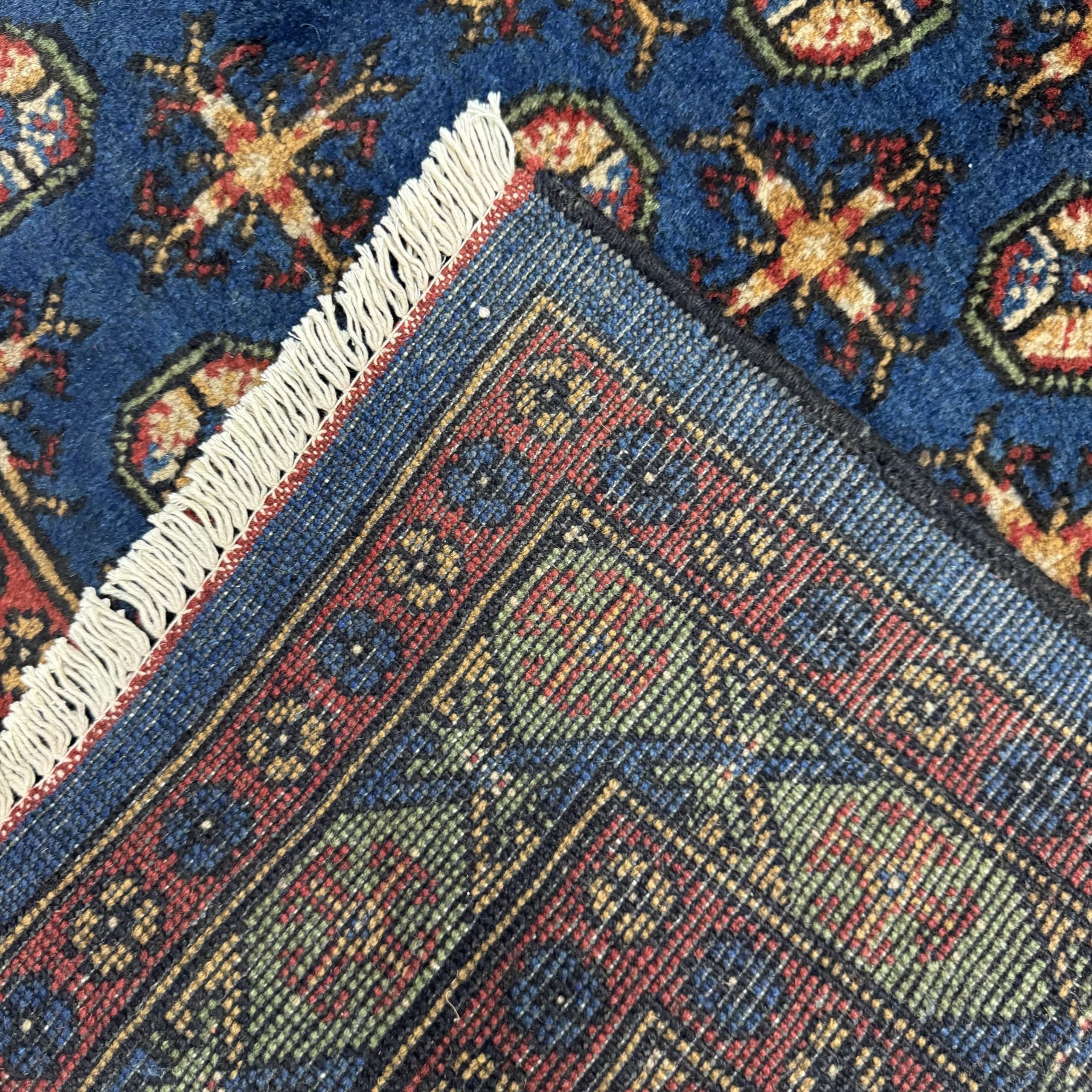 Hand-Knotted Color Afghan Akche – Wool Rug