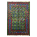 Hand-Knotted Color Afghan Akche