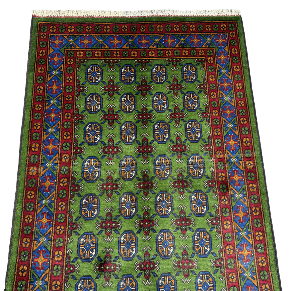 Hand-Knotted Color Afghan Akche