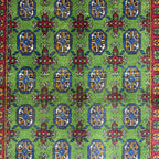 Hand-Knotted Color Afghan Akche