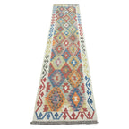 Hand-Woven Afghan Kilim Runner Rug