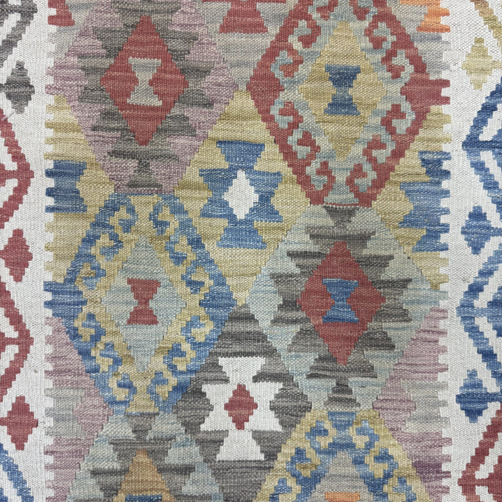 Hand-Woven Afghan Kilim Runner Rug
