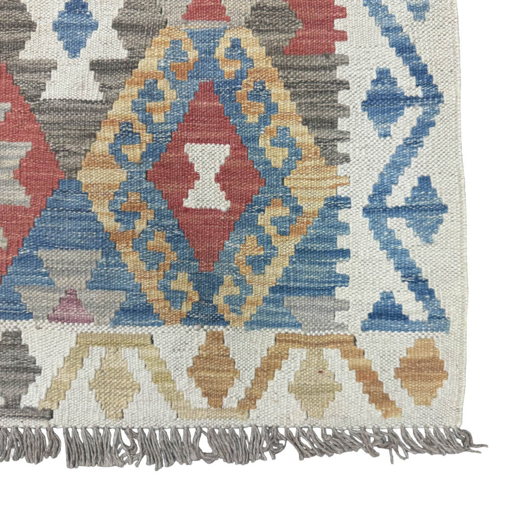 Hand-Woven Afghan Kilim Runner Rug