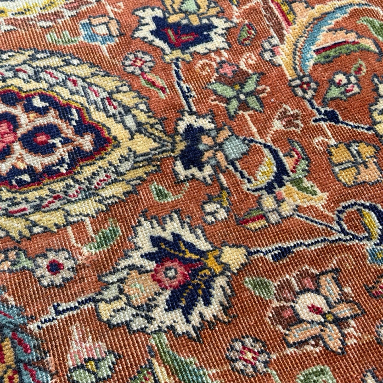 Hand Knotted Persian Vintage Sheykh Safi Rug