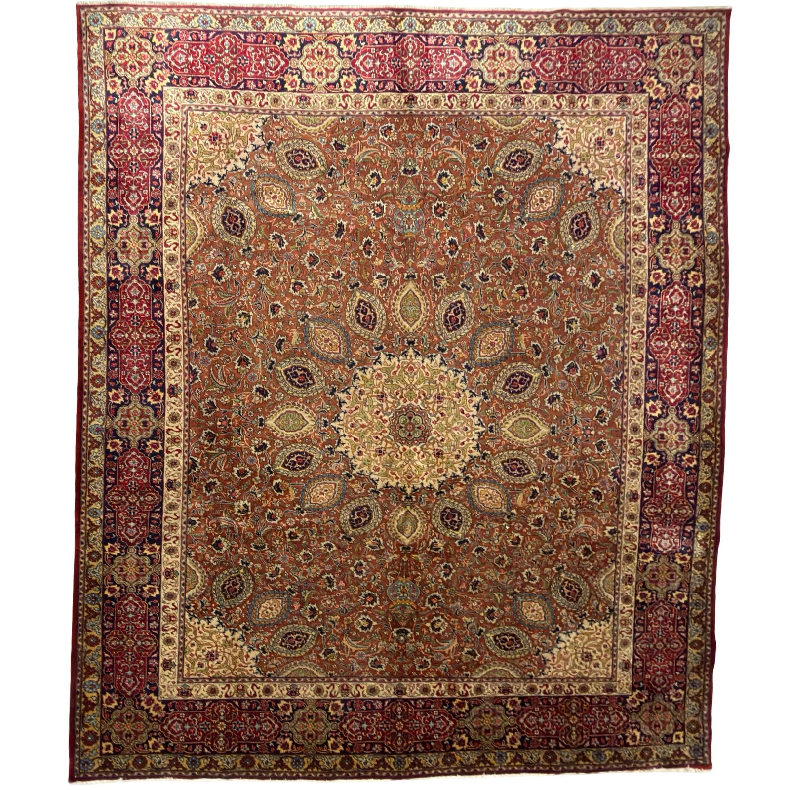Hand Knotted Persian Vintage Sheykh Safi Rug