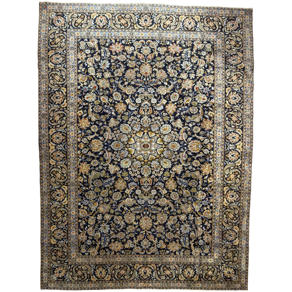 Hand Knotted Bloomy Persian Kashan