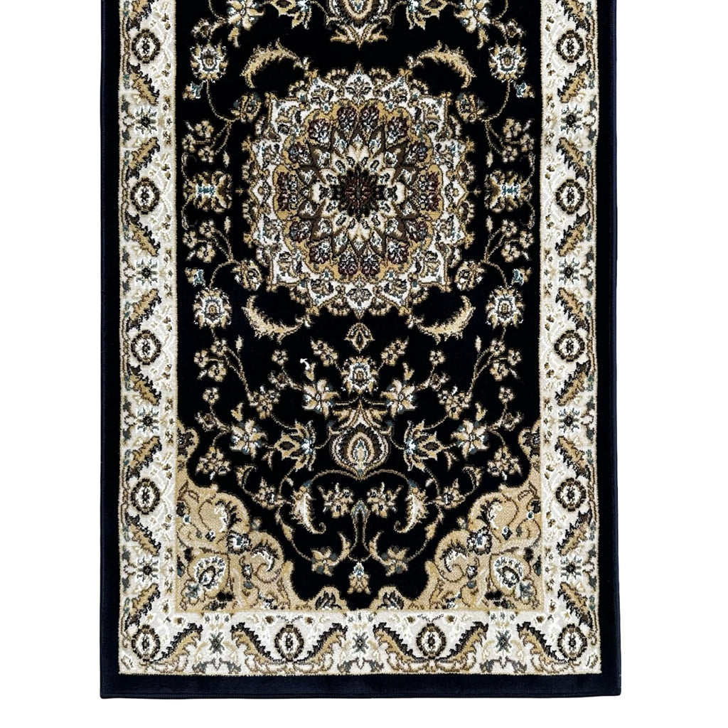 Beautiful Navy Persian Floral Long Passage Runner Rug