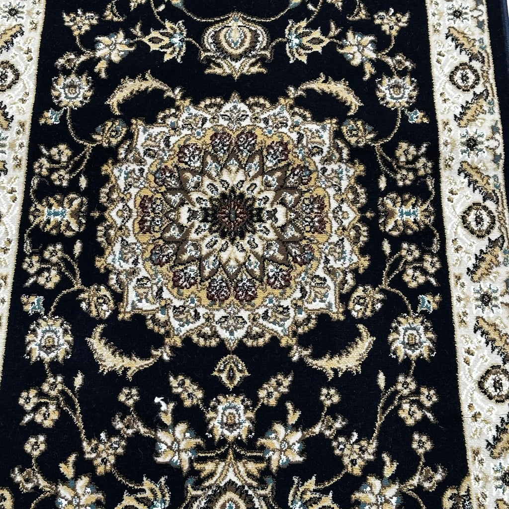 Beautiful Navy Persian Floral Long Passage Runner Rug