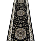 Beautiful Navy Persian Floral Long Passage Runner Rug