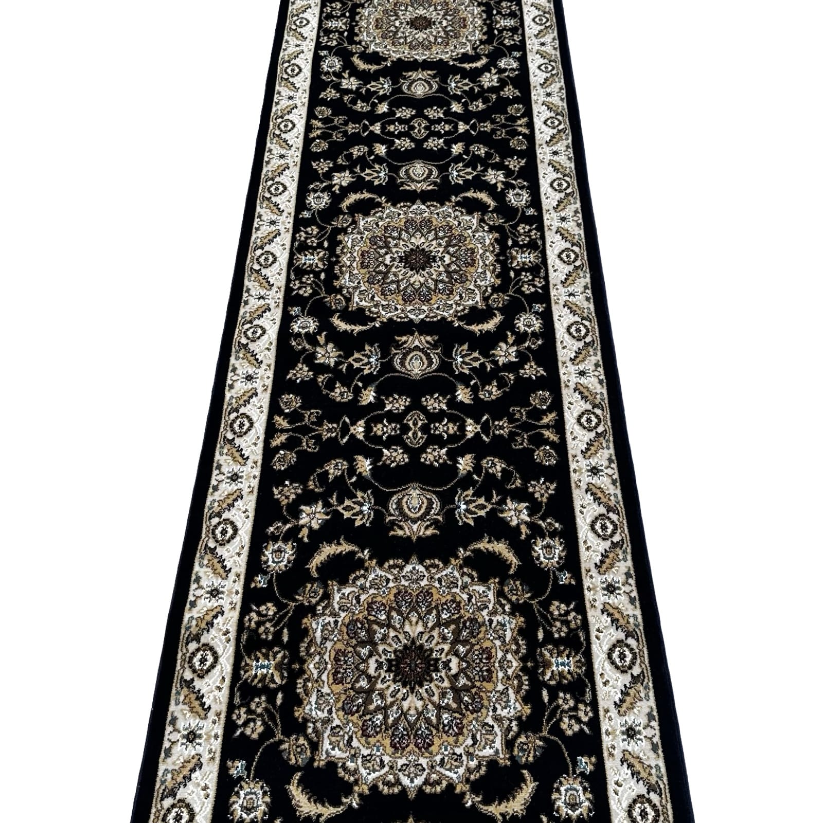 Beautiful Navy Persian Floral Long Passage Runner Rug
