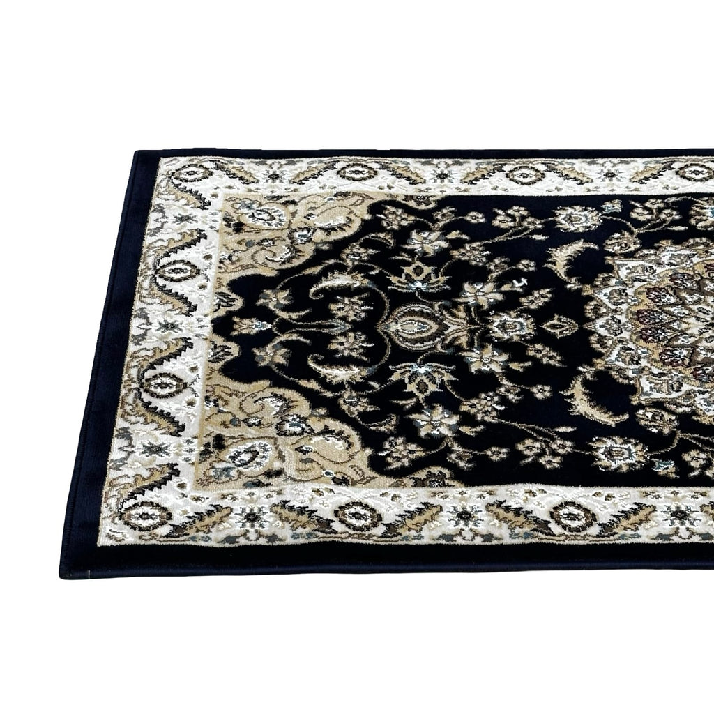 Beautiful Navy Persian Floral Long Passage Runner Rug