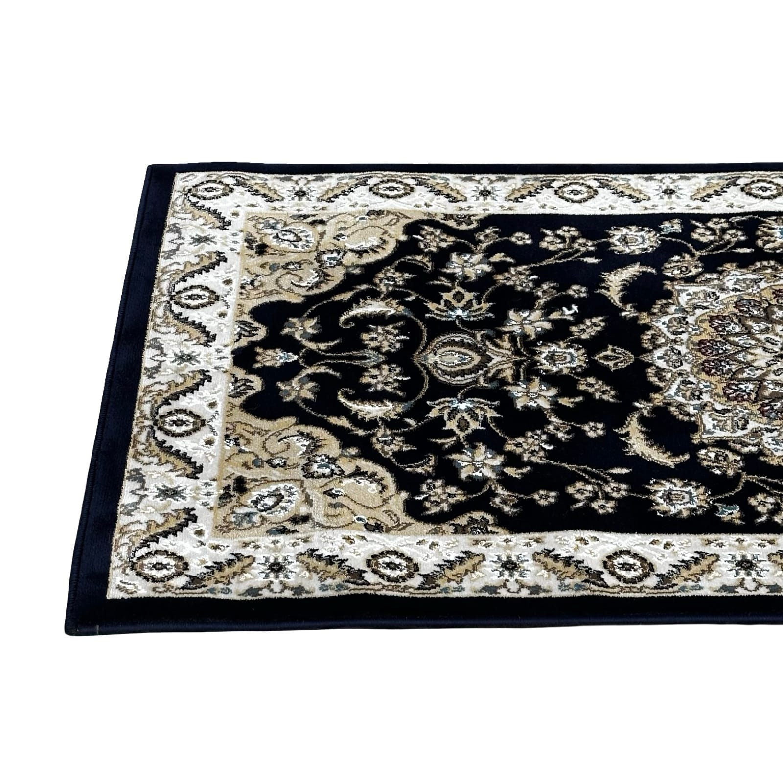 Beautiful Navy Persian Floral Long Passage Runner Rug