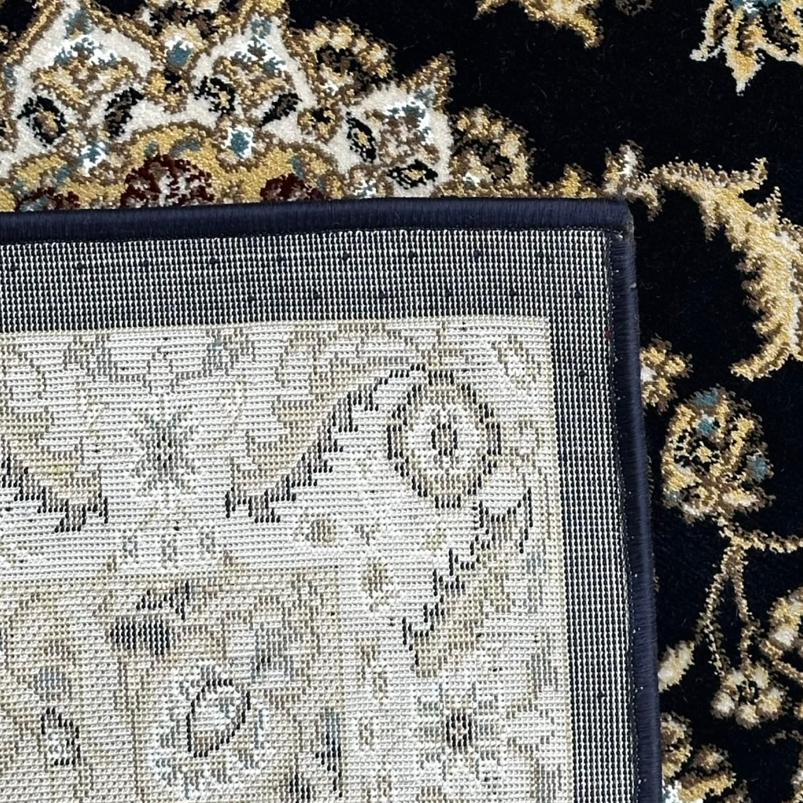 Beautiful Navy Persian Floral Long Passage Runner Rug